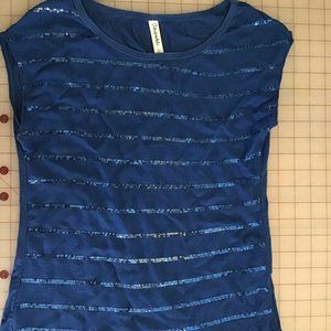 Aeropoastale Royal Blue Sequin Striped Embellished
